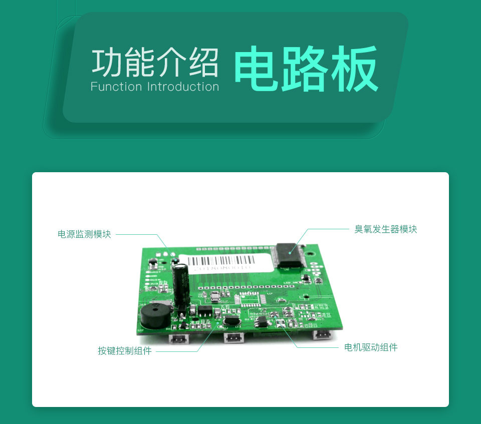 掛壁式音樂新風機-電路板功能介紹